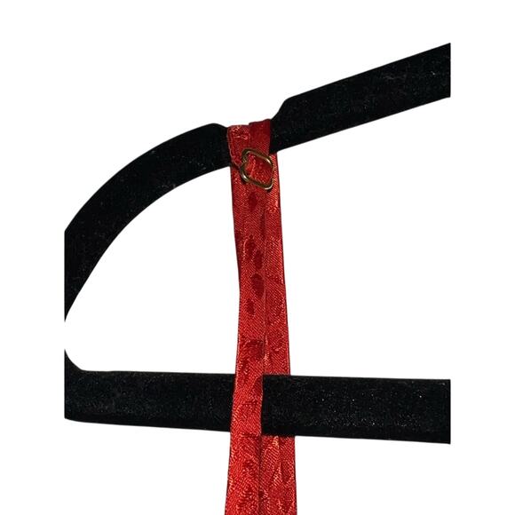 Saylor Red Orange Jacquard Jumpsuit Spaghetti Strap‎ Wide Leg XS Formal Wedding - Picture 11 of 12